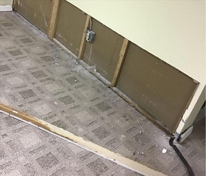 wet flooring with carpet
