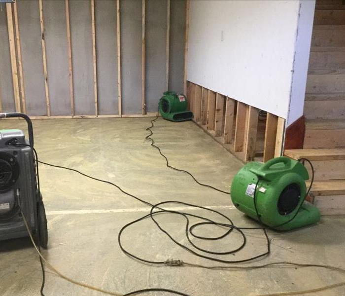 wet flooring and walls removed